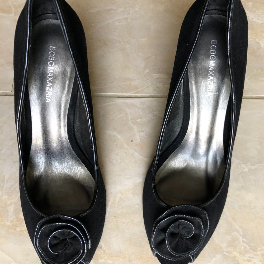 BCBG MaxAzria Flower Open-Toe Heel